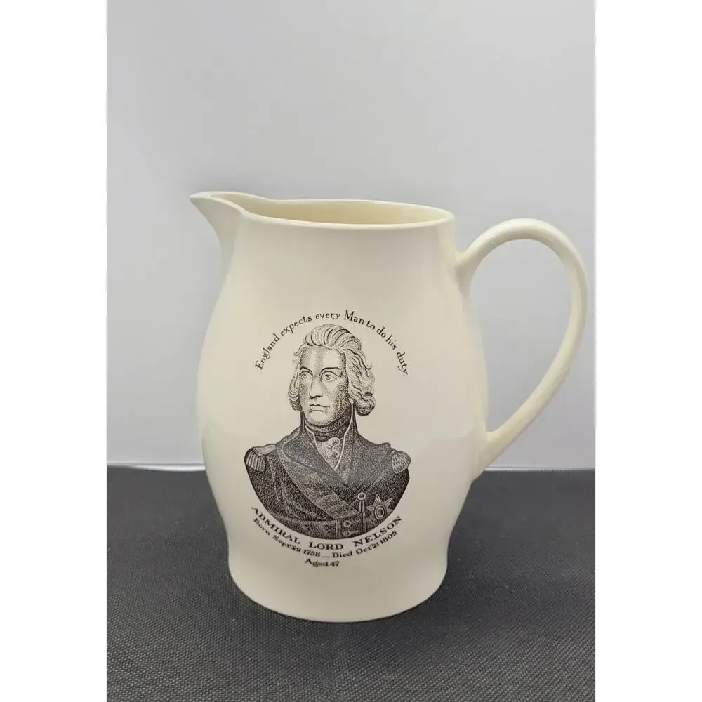 Vintage Wedgwood Lord Nelson Trafalgar Pitcher American Heritage Made England